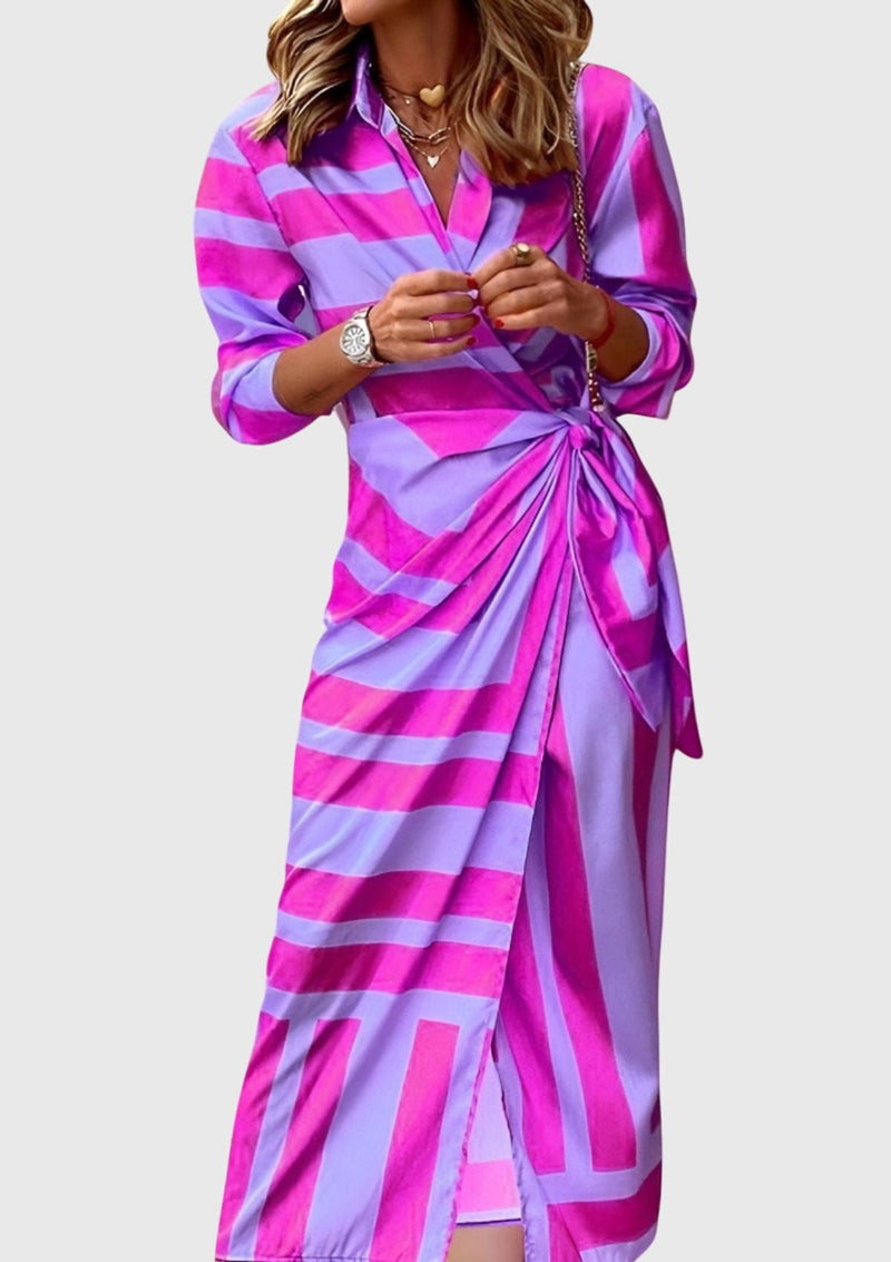 Everly™ | Elegante vestido cruzado con estampado