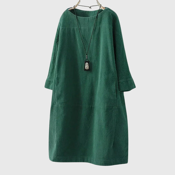 Grace | Vestido midi de pana relajado