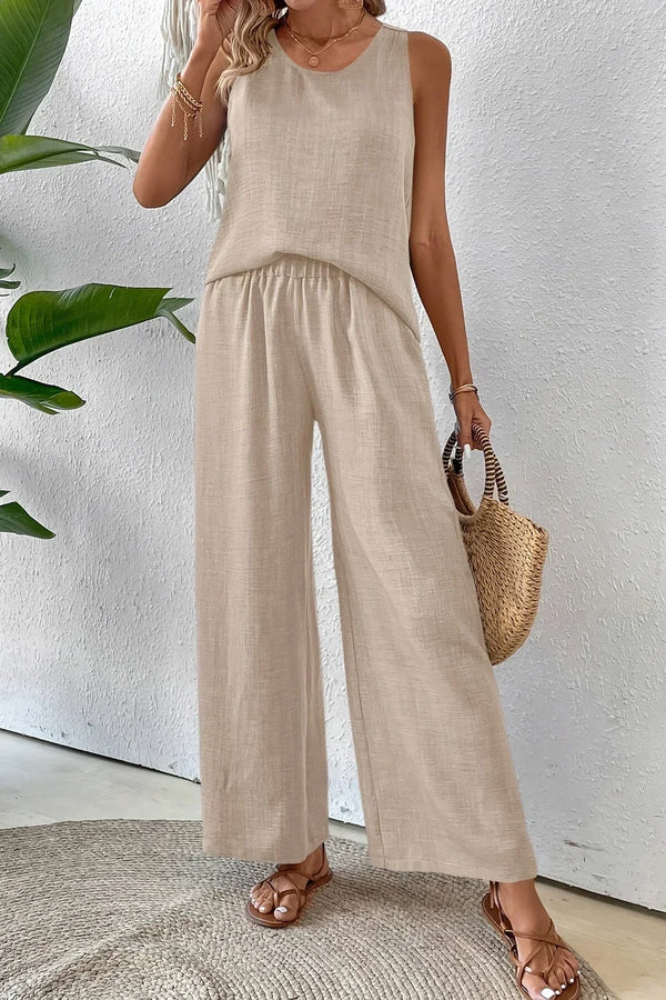 ELOWEN – PAR DE CAMISETA Y PANTALÓN CHIC PARA TODO EL DÍA 