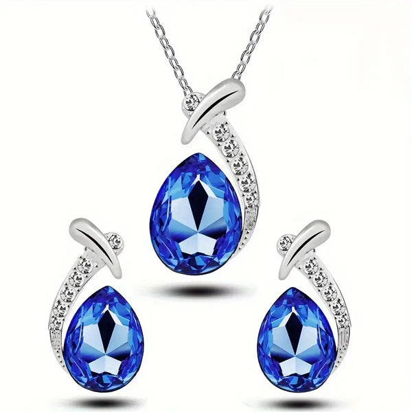 Conjunto de joyas de elegancia clásica de sirena | Oro blanco