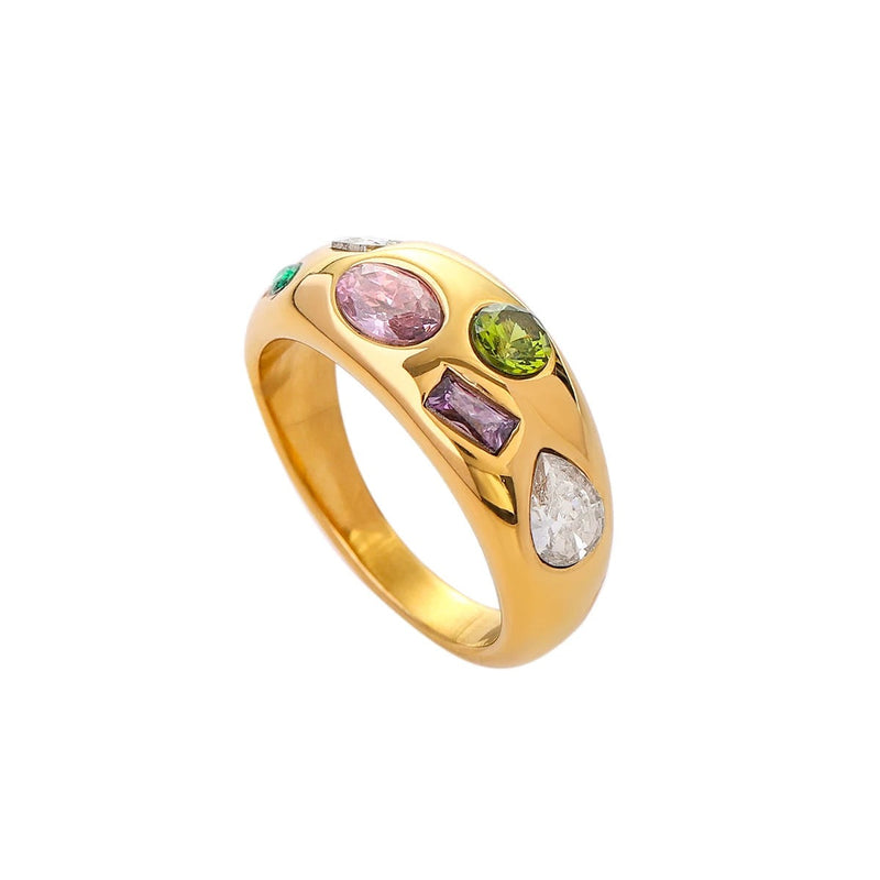 Anillo de paleta de oro