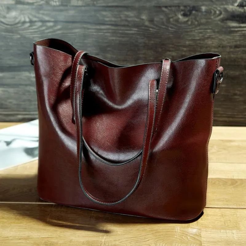 NICOLE™ | Bolso de hombro vintage de piel sintética
