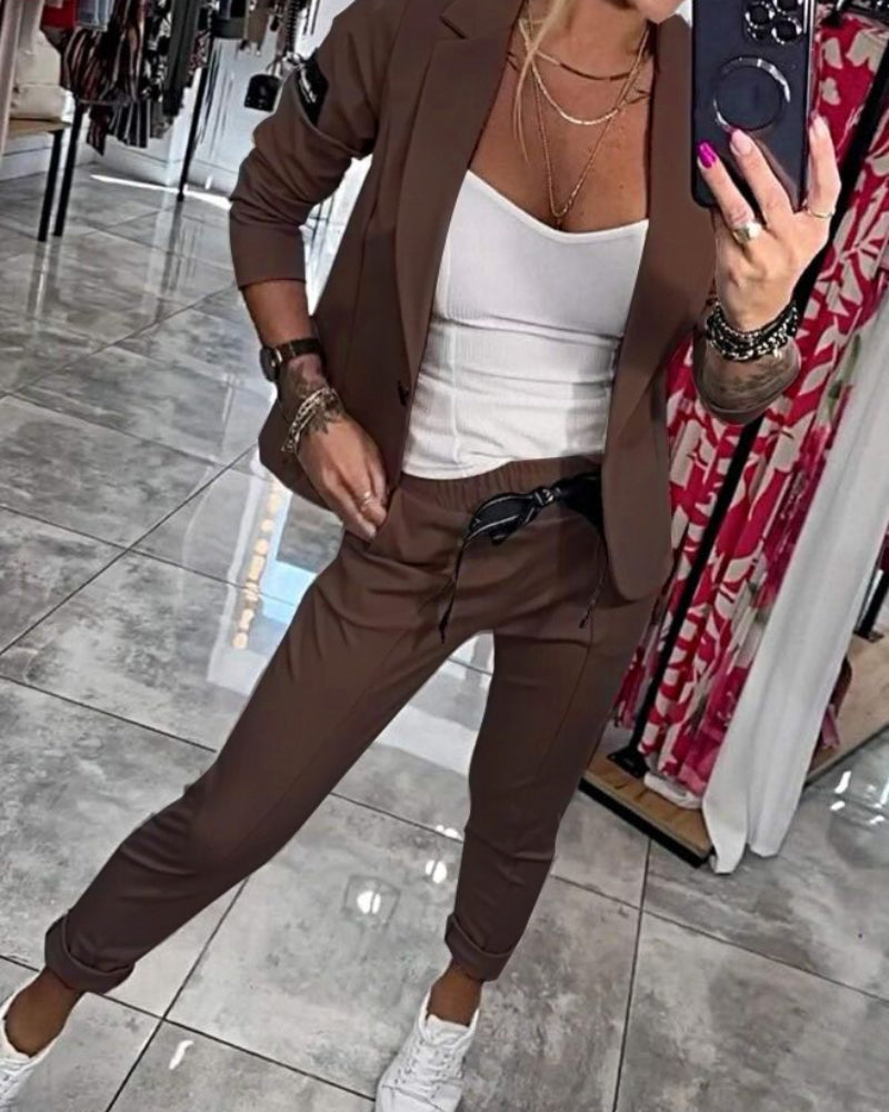 Malou | Elegante conjunto de blazer y jogger