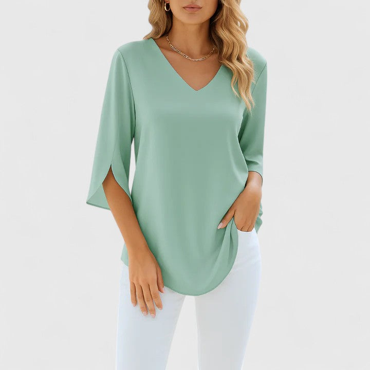 Violetta™ | Blusa sofisticada con cuello en V