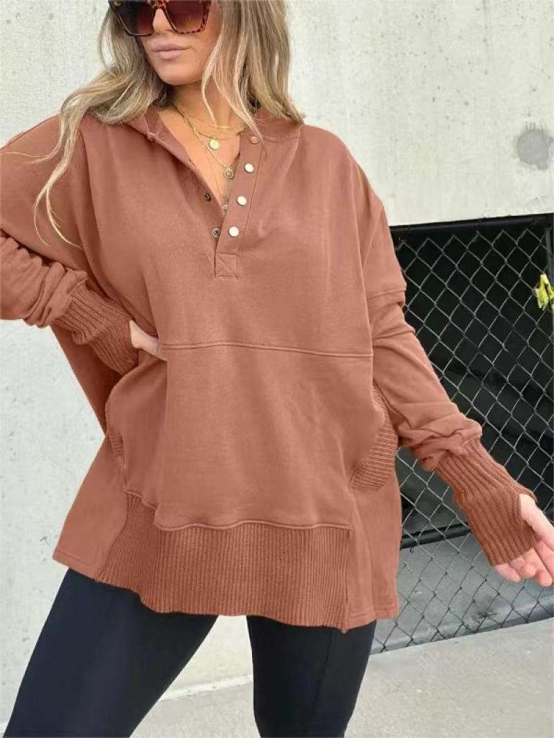 MAGGIE - SUDADERA CON CAPUCHA FLUIDA DE PRIMERA CLASE 