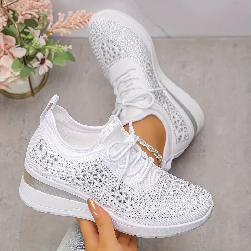 Romee | Zapatillas ortopédicas con brillantes diamantes de imitación