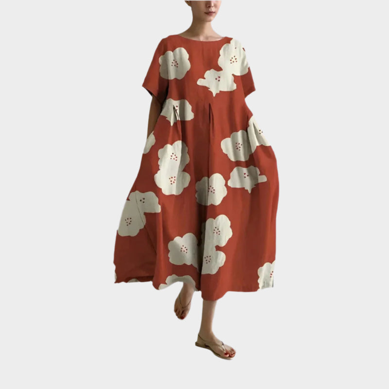 Vestido retro largo y cómodo