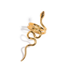 Anillo de serpiente de oro ajustable