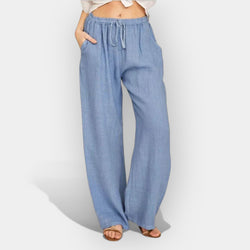 Pantalones aireados de lino de verano