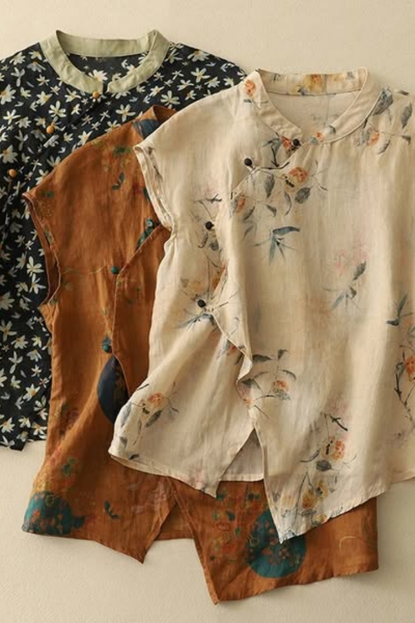 Amanda | Elegante blusa de lino