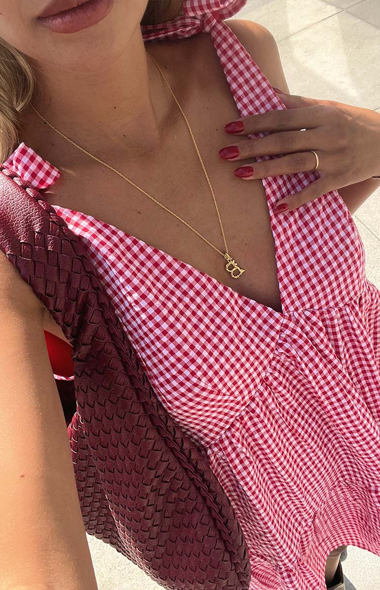 Vestido mini de cuadros rojos de Angel Girl