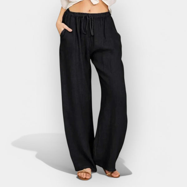 Pantalones aireados de lino de verano