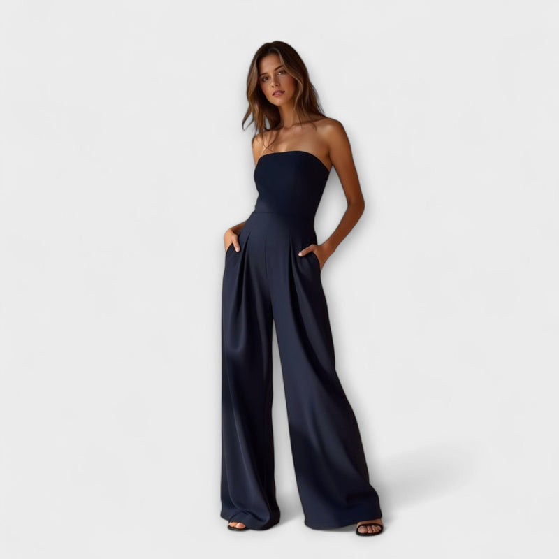 Amelie | Elegante mono de pierna ancha sin tirantes