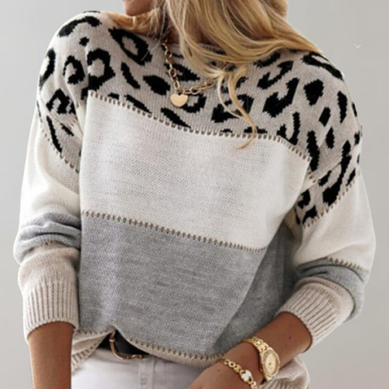 Pascaline | Suéter casual con estampado de leopardo