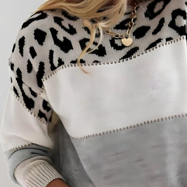 Pascaline | Suéter casual con estampado de leopardo