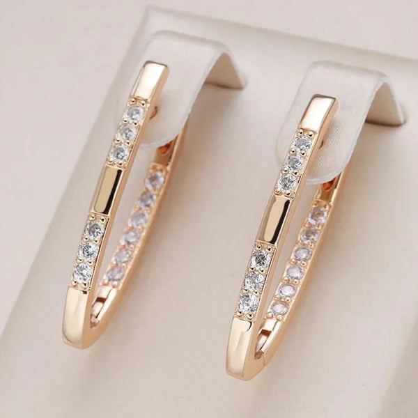 Exquisitos pendientes de circonitas | Oro blanco