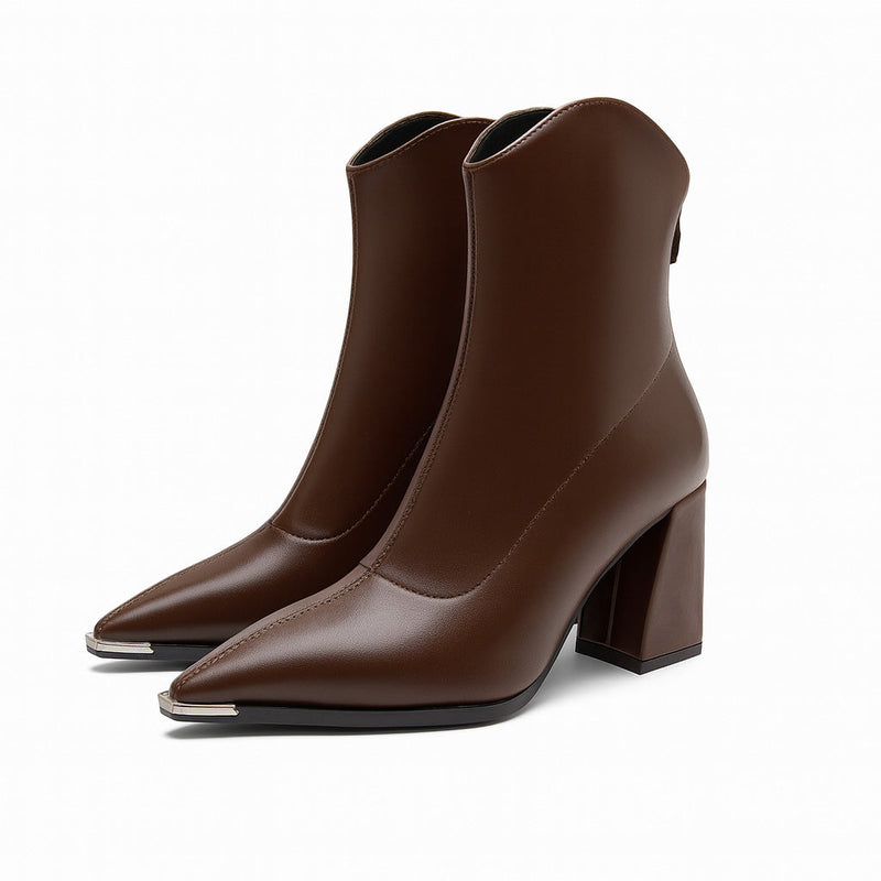 Celeste | Botas con punta cromada