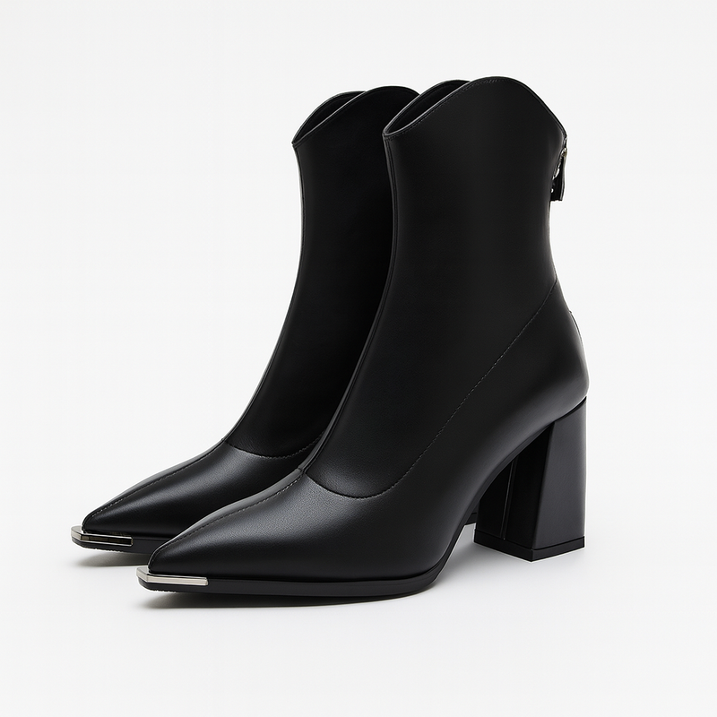 Celeste | Botas con punta cromada
