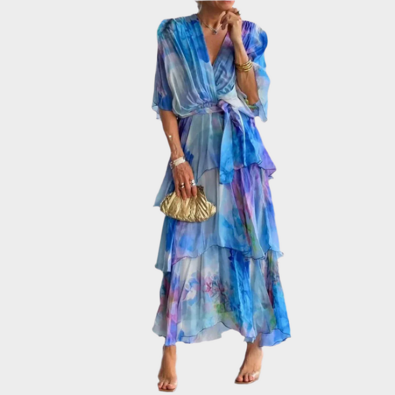 Vestido con escote en V profundo