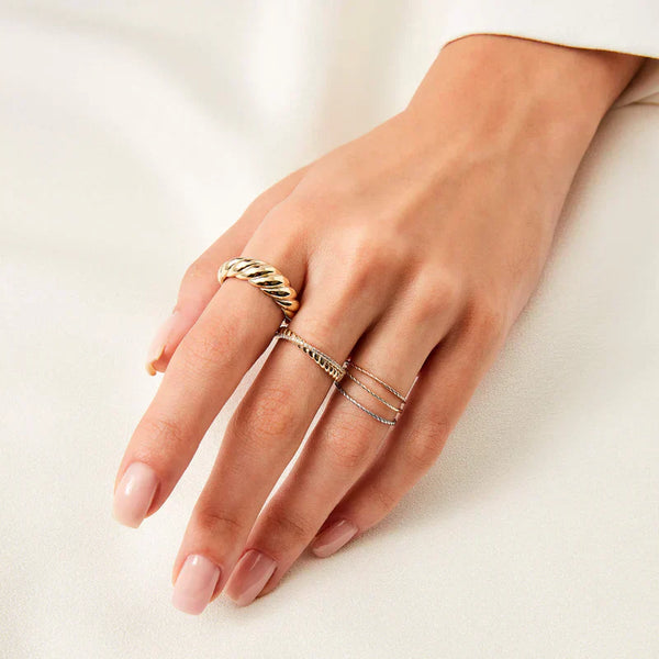 Anillo de croissant | Oro