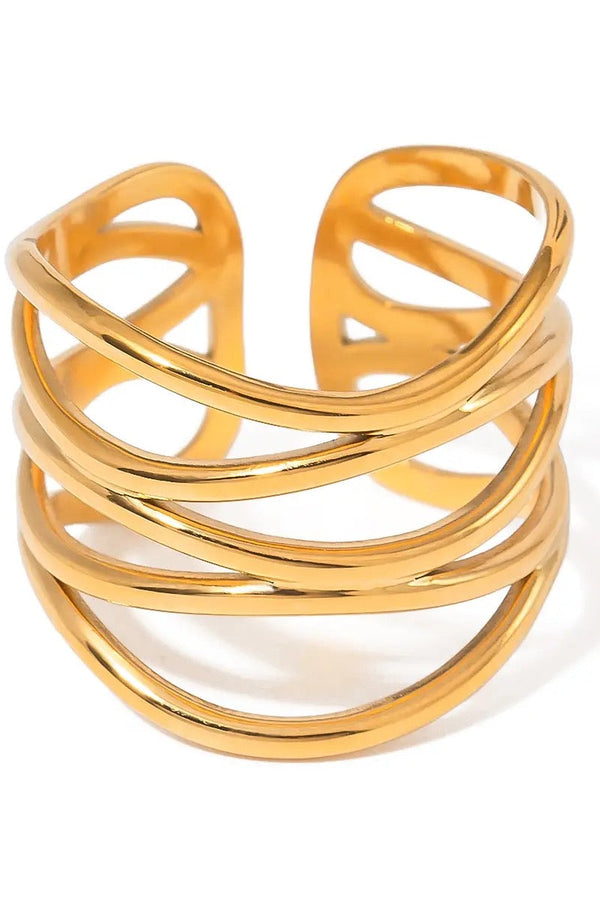 Anillo de sirena dorado ajustable