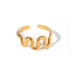 Anillo de ranura de oro