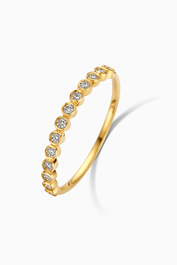 Anillo de burbuja de diamantes | Oro