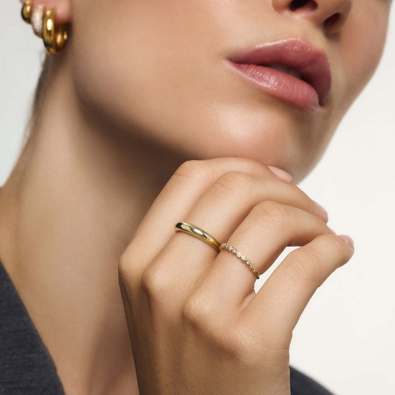 Anillo de burbuja de diamantes | Oro