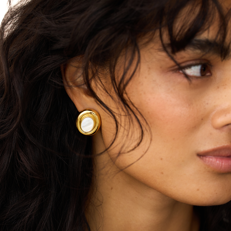Pendientes de perlas Giselle | Oro 