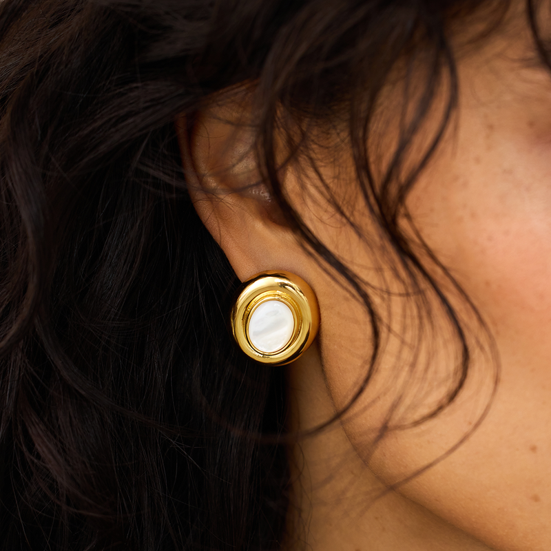 Pendientes de perlas Giselle | Oro 