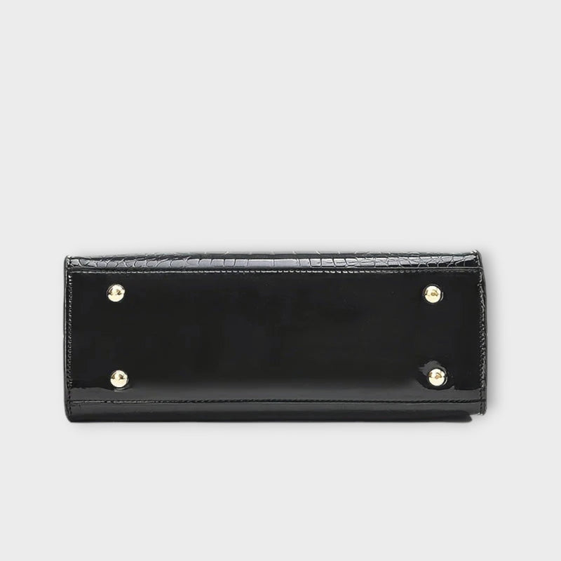 Bolso de cocodrilo brillante hecho a mano