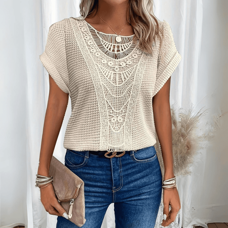 Lorine | Elegante blusa de inspiración ibicenca