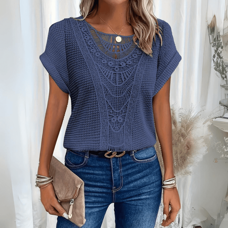 Lorine | Elegante blusa de inspiración ibicenca