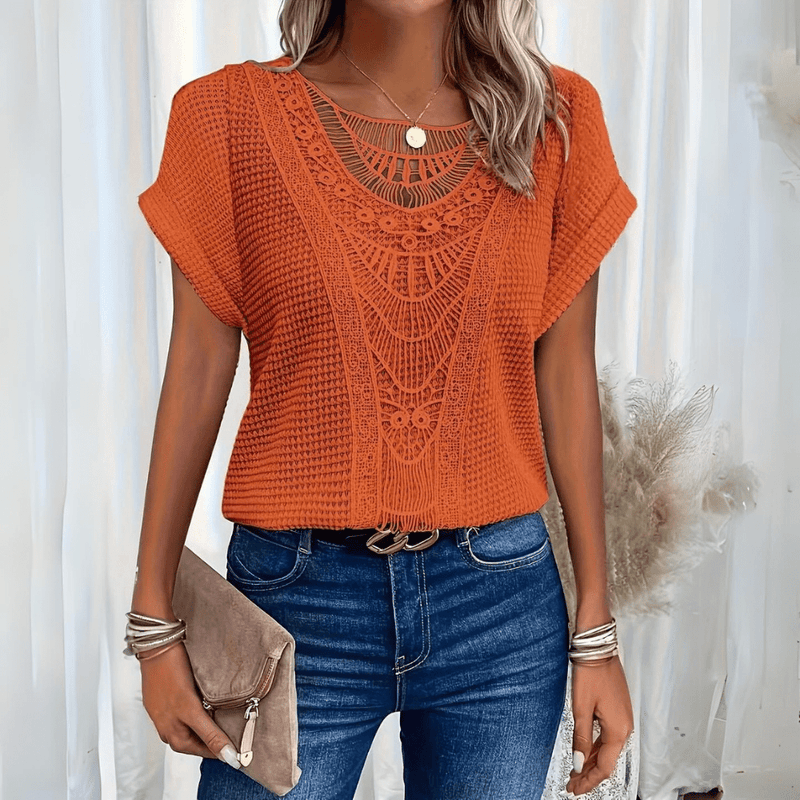 Lorine | Elegante blusa de inspiración ibicenca