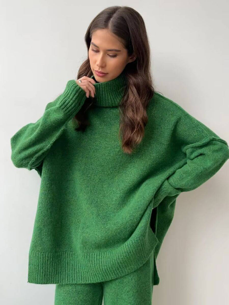 Stella - Conjunto de pantalones holgados de punto 