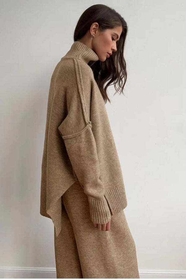 Stella - Conjunto de pantalones holgados de punto 