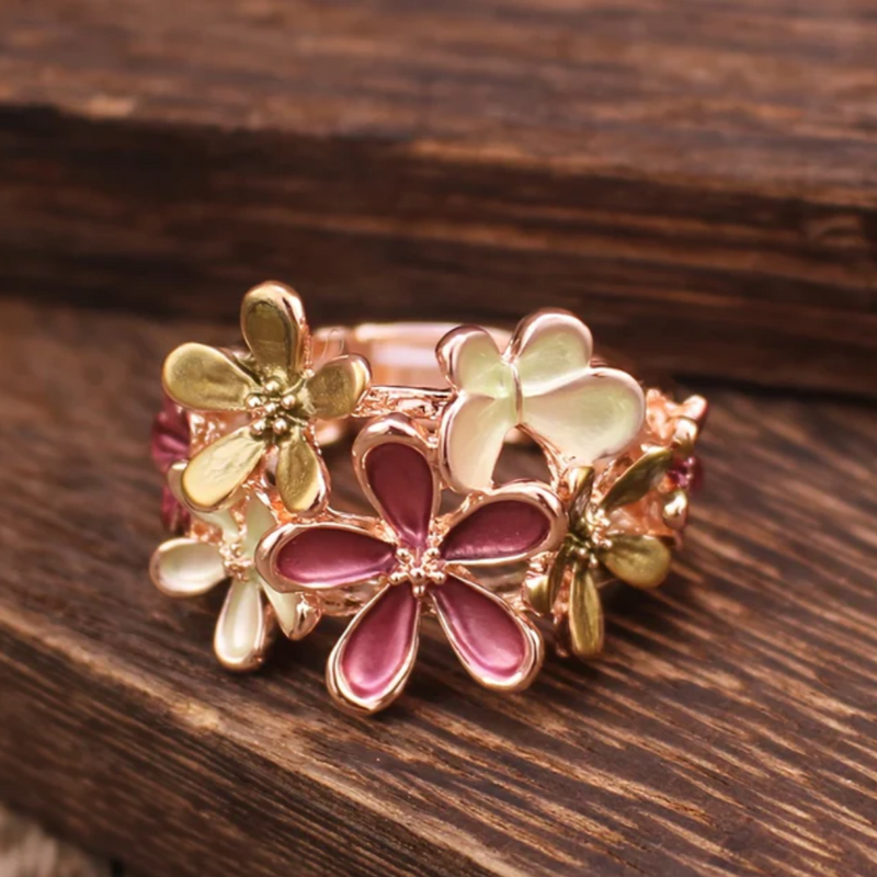 ANILLO DE ESMALTE ROSA MARGARITA