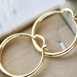 PENDIENTES DE ARO GRANDES DE ORO