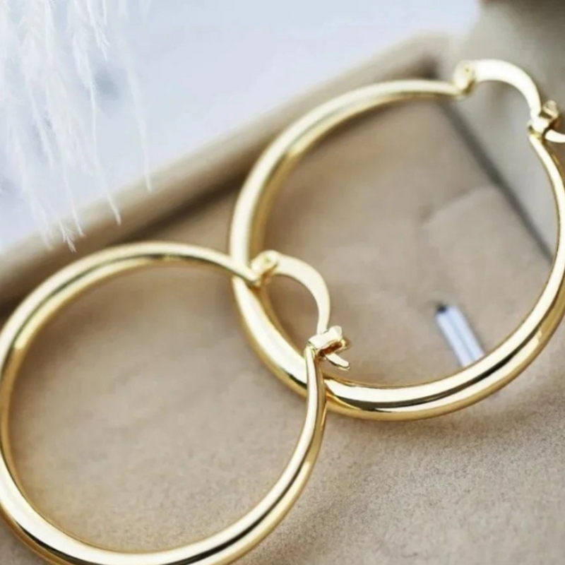 PENDIENTES DE ARO GRANDES DE ORO