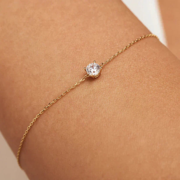 Pulsera Cléa de moissanita | Oro