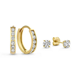Juego de pendientes de piedra Dara Brillane | Oro