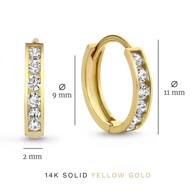 Juego de pendientes de piedra Dara Brillane | Oro