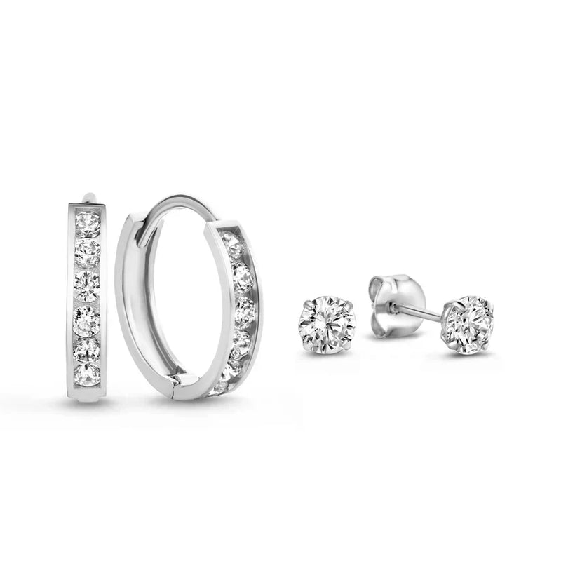 Juego de pendientes de piedra Dara Brillane | Oro