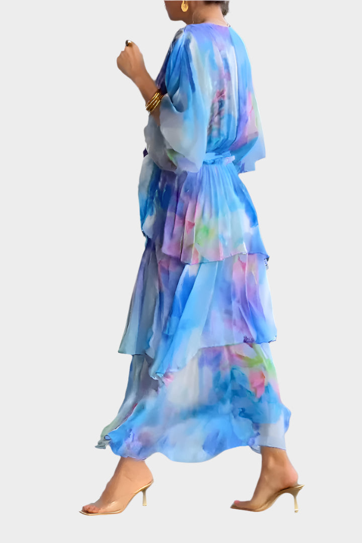Vestido con escote en V profundo