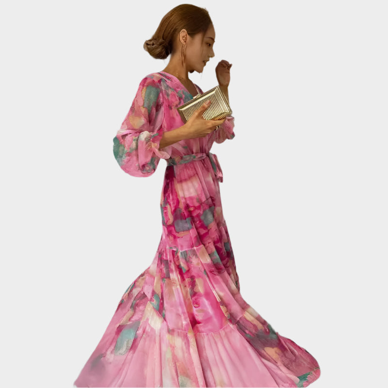 Vestido midi con flores