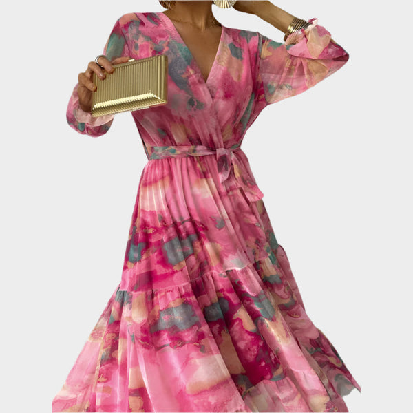 Vestido midi con flores