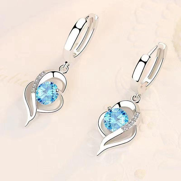 Pendientes Eclipse Corazón | Oro blanco