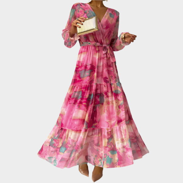 Vestido midi con flores