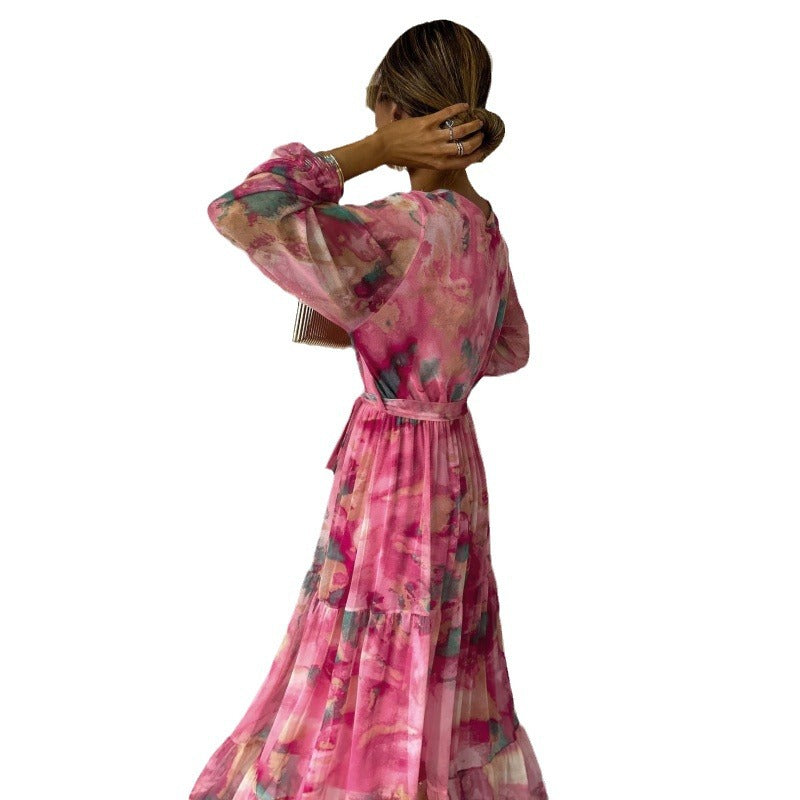 Vestido midi con flores