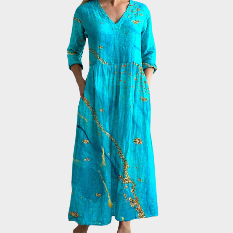 Vestido boho con estilo vaporoso